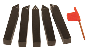 Terra Carbide 5 Piece External Turning Set, Use TCMT3(2.5)_ Insert / 3/4" Shank - STC.12-3