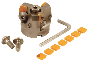 Terra Carbide 75 Degree Indexable Face Mill Set with Inserts - SP42C.D200 SET APC5T