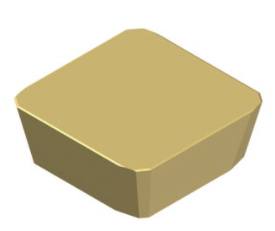 Terra Carbide Square Indexable Carbide Milling Insert, 11º Relief Angle, 1/2" I.C., 1/8" Thick - SPKN42EDR APC5T