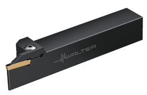 Walter Grooving Tool Holder .750" Shank Right Hand, 0.118"-0.128" Insert Width, .827" Max Depth Cut/Groove, 5.906" Overall Length - G1011.12R-3T21GX24