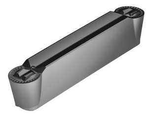 Walter GX Grooving & Parting Carbide Insert, RD4 Chipbreaker, Grade WSM33S, Neutral Lead Angle, 0.059" Radius, 0.118" Insert Cut Width, Insert GX24-2E300N15-RD4