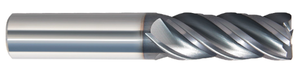 Rushmore 4 Flute Variable Helix Roughing & Finishing End Mill, 1/4" Shank Diameter, Length of Cut 1/2", 2" OAL, 0.020" Radius