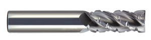 Rushmore USA 4 Flute Solid Carbide Uncoated Roughing & Finishing Single End Mill, 5/16" Shank Dia., 2-1/2" OAL - 105663 - 28-500-151