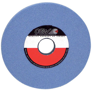 CGW 7" Dia. Blue Aluminum Oxide AZ Surface Grinding Wheel, 7" x 3/4" x 1-1/4", 46K Grit - 34345