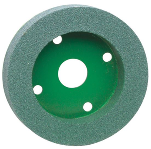 CGW Green Silicon Carbide Plate Mounted Grinding Wheel, 6" x 1" x 4", 80 Grit - 34950 - 53-202-080