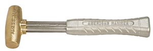 American Hammer Brass Alloy Head Tapered Hammer, 1-1/4" Face Diameter, 2 lbs. Head Weight, 12" OAL - AM2BRAG - 98-010-202