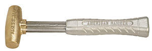 American Hammer Brass Alloy Head Tapered Hammer, 1-1/2" Face Diameter, 3 lbs. Head Weight, 12" OAL - AM3BRAG - 98-010-203