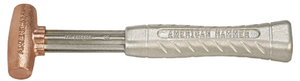 American Hammer Pure Copper Head Tapered Hammer, 1" Face Diameter, 1 lb. Head Weight, 12" Handle Length - AM1CUAG