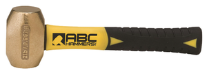 ABC Hammers 8" Fiberglass Handle, Brass Drilling Hammer, 1-1/2" Face Diameter, 2 lbs. Head Weight, 9.5" OAL - ABC2BFS