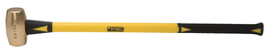 ABC Hammers Brass Sledge Hammer 33" Fiberglass Handle, 2-3/8" Face Diameter, 8 lbs. Head Weight, 36" OAL - ABC8BF