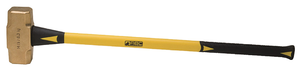 ABC Hammers Brass Sledge Hammer 33" Fiberglass Handle, 2-3/4" Face Diameter, 14 lbs. Head Weight, 37" OAL - ABC14BF