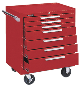 Kennedy Red 7 Drawer Roller Cabinet, 29"W x 20"D x 35"H - 297XR - 99-010-716