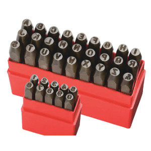 Pryor Impression Grade Hand Stamp Combo Letter & Number Set, 1/4" Character Size