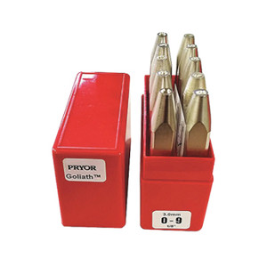 Pryor Goliath Hand Stamp Number Set, 3/16" Character Size