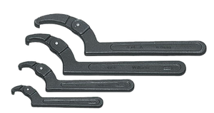 Williams 4 Piece Adjustable Hook Spanner Wrench Set, 3/4" - 8-3/4" Capacity, 5-3/8" - 17-1/2" Length - WS-474 - 99-405-164