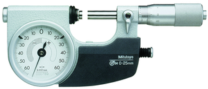 Mitutoyo Indicating Micrometer w/ Button Right, 0-25mm - 510-121