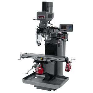 JET JTM-949EVS Milling Machine with 3-Axis (Knee) ACU-RITE 203 DRO, X & Y-Axis Powerfeeds and Air Powered Draw Bar - 690528