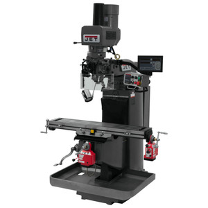 JET JTM-949EVS Milling Machine with 3-Axis (Quill) Newall DP700 DRO, X & Y-Axis Powerfeeds and Air Powered Draw Bar - 690548