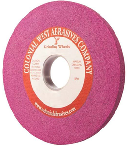 Colonial West Ruby Toolroom Surface Grinding Wheel, 7" Dia. x 1/2" Width, Hardness H, 46 Grit - T07427