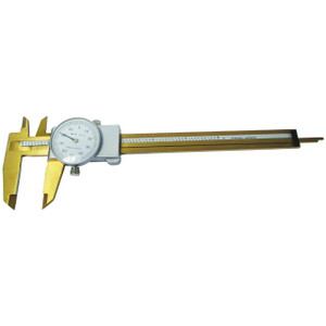 Precise 6" Tin Coated Stainless Steel Dial Caliper - CDT-600