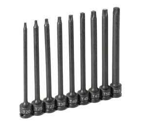 Grey Pneumatic 3/8" Drive 9 Piece 6" Length Internal Star Set - GY1206T