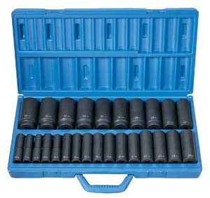 Grey Pneumatic 1/2" Drive 26 Piece Deep Length Metric Master Set - GY1326MD