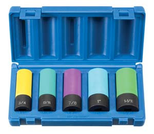 Grey Pneumatic 1/2" Drive 5 Piece E.T.W. Wheel/Nut Protector Set - GY1505TP