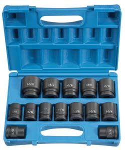 Grey Pneumatic 3/4" Drive 14 Piece SAE Impact Socket Set - GY8038