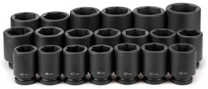 Grey Pneumatic 1" Drive 20 Piece Deep Metric Set 45mm to 75mm - GY9020MD