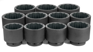 Grey Pneumatic 1" Drive 11 Piece Metric Set 76mm to 115mm -12 Point - GY9111M