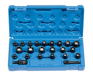Grey Pneumatic 1/4" Drive 23 Piece Standard Length SAE/Metric Magnetic Set - GY9723G