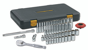 GEARWRENCH 51-Pc 1/4" Drive SAE/Metric 6 pt Standard & Deep Socket Set - KD80300P