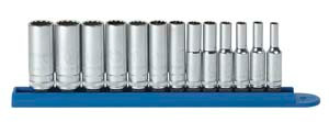 GEARWRENCH 13pc. 1/4 Dr. 12pt. Deep Metric Socket Set - KD80308
