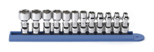 GEARWRENCH 12 Piece 1/4 Flex 6 Point Metric Socket Set - KD80311