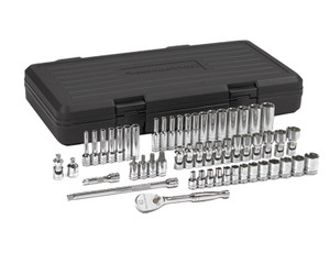 GEARWRENCH 54 Piece 1/4"Drive Metric Set with Flex and Specialty Skts - KD80315