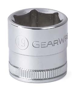 GEARWRENCH 3/8 Drive 19mm 6 Point Standard Metric Socket - KD80387