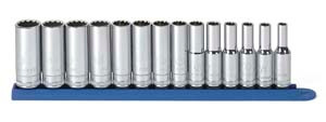 GEARWRENCH 14 pc. 3/8 Dr. 12 pt. Deep Metric Socket Set - KD80562