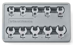 GEARWRENCH 10 Piece Metric Crowfoot Wrench Set - KD81909