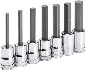 GEARWRENCH 7 Piece 3/8" Drive Mid Length Metric Hex Bit Socket Set - KD82546