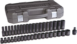 GEARWRENCH 39 Pc 1/2" Drive 6 Point Metric Standard and Deep - KD84948N