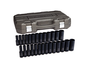 GEARWRENCH 27 Pc 1/2" Drive 6 Point SAE and Metric Deep Impact Socket - KD84949N