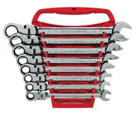 GEARWRENCH 8 Piece Flex Head Combination Ratcheting Wrench Set SAE - KD9701
