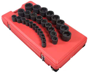 Sunex 3/4 Drive 29 Piece SAE Shallow Impact Socket Set - SU4696