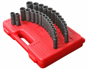 Sunex 29 Piece SAE & Metric Impact Sockets 7/16x1-1/4 10-27mm - SU5153DD