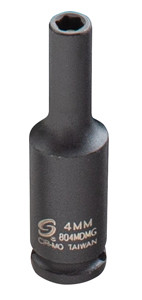 Sunex 4mm 1/4" Dr Deep Magnetic Impact Socket - SU804MDMG