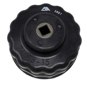 CTA Manufacturing Corp. 74/76 X 15 Cup Oil Filter Wrench - CM3861
