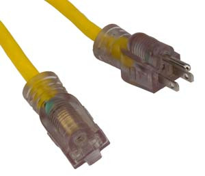 Bayco 50 ft. Single Tap Lighted End Extension Cord 14/3 Gauge 15 - BYSL-753L