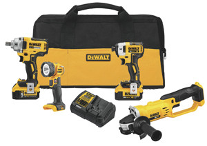 DeWALT 20V MAX 4 Piece Combo Kit 1/2" Impact Imp. Hex Driver - DWDCK498P2