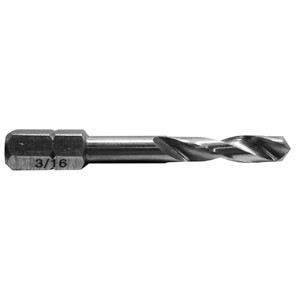 Century Drill & Tool 3/16" Stubby Hex Shank Drill Bit - CY17912
