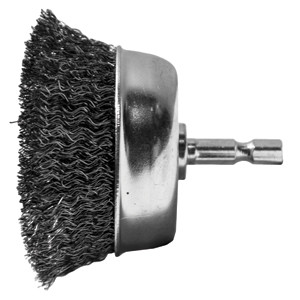 Century Drill & Tool 2-3/4" Crimped Cup .0118 Wire Brush Fine Hex Shank - CY76223